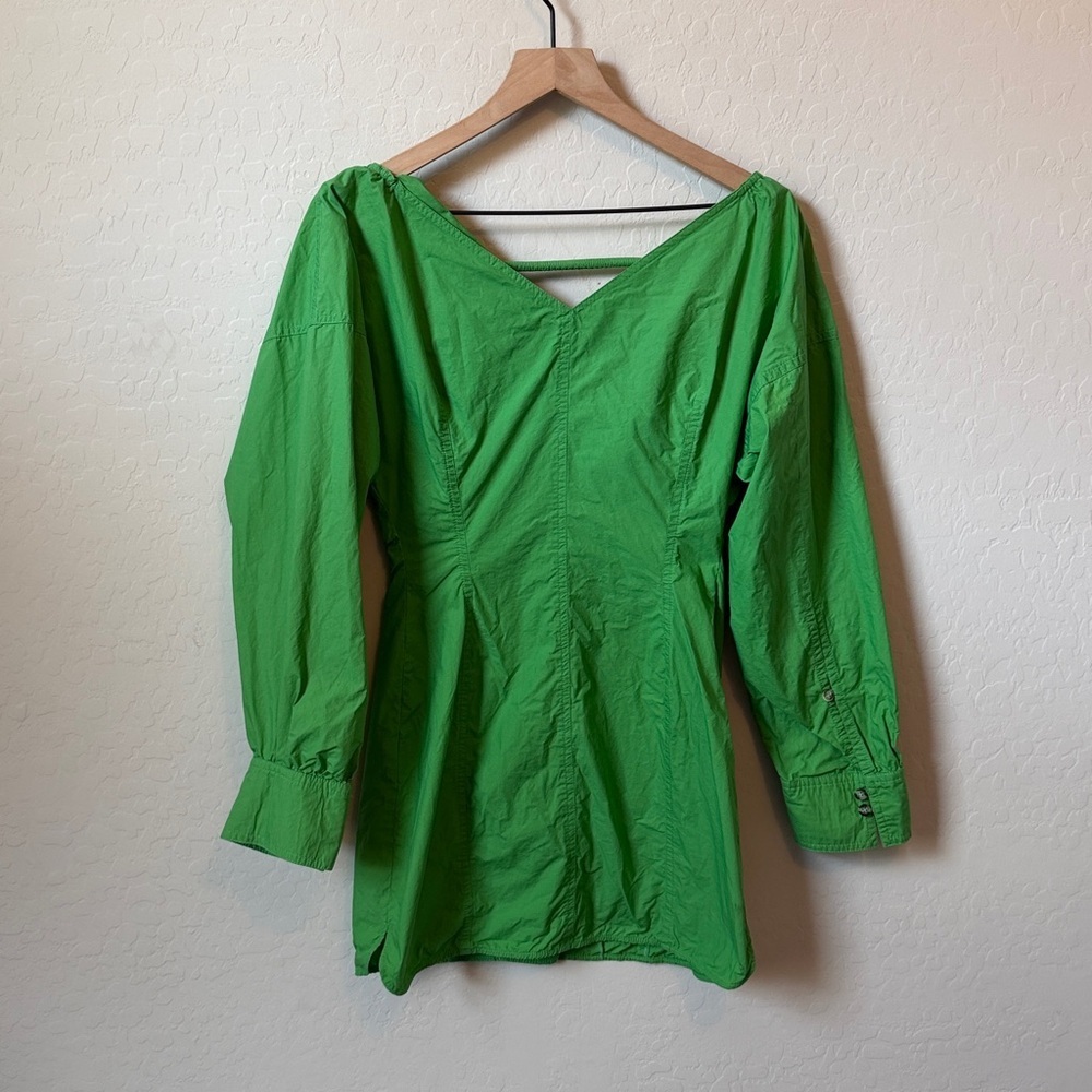 NANUSHKA Alyssa cold-shoulder cotton-poplin mini dress XS - Picture 4 of 8